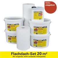 Set 1 für 20m² ziegelrot saugende Untergründe Flachdachabdichtung